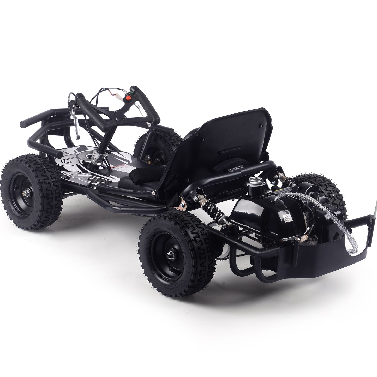 MotoTec Sandman Kids Gas Powered 52cc Go Kart Black