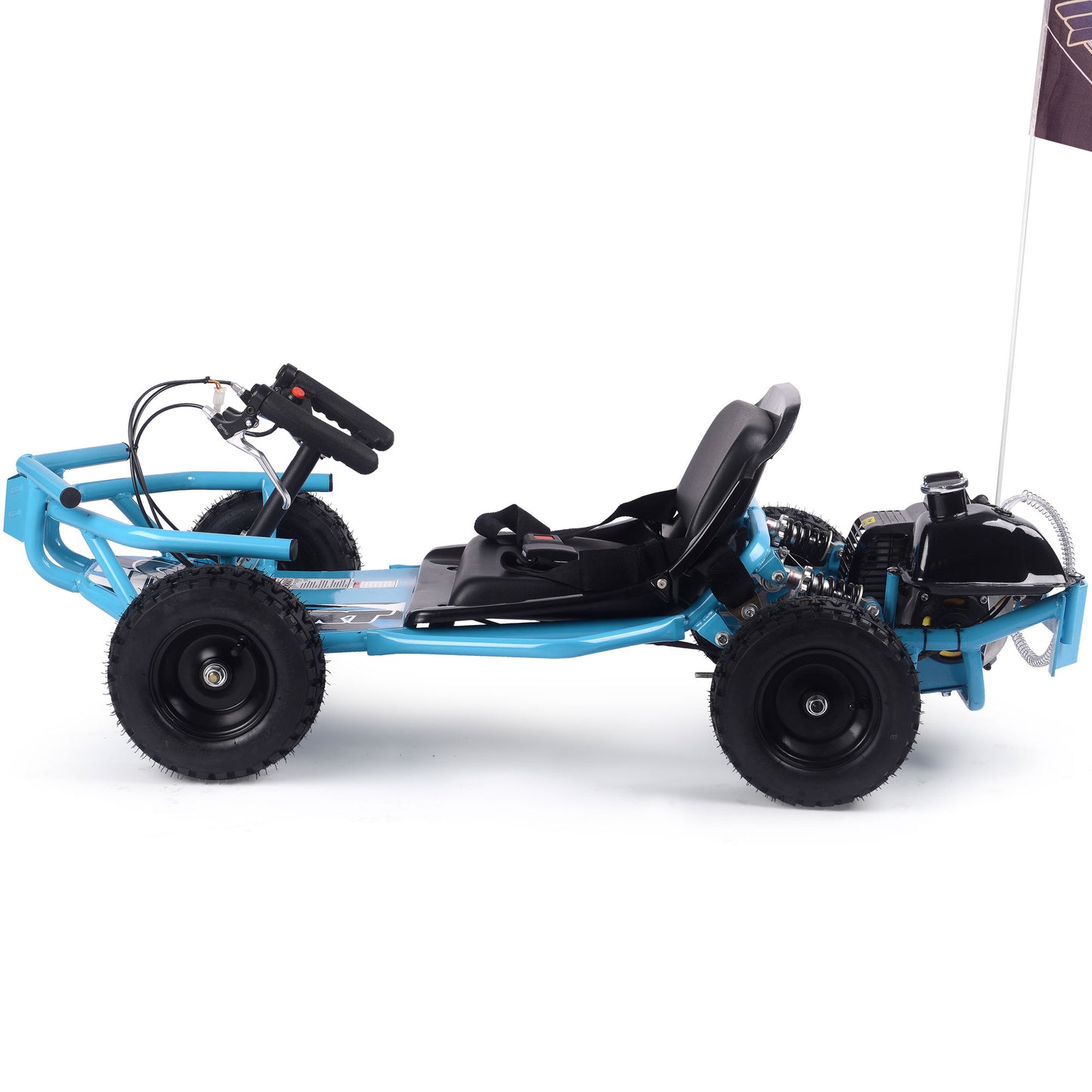 MotoTec Sandman Kids Gas Powered 52cc Go Kart Blue