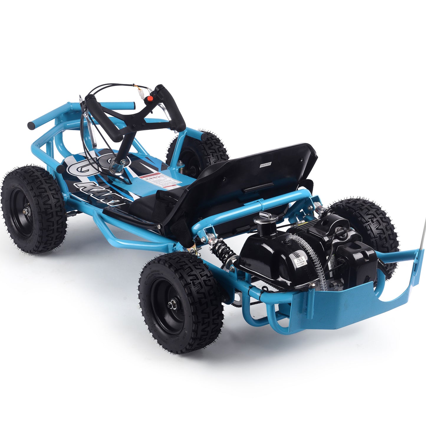 MotoTec Sandman Kids Gas Powered 52cc Go Kart Blue