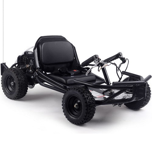 MotoTec Sandman Kids Gas Powered 52cc Go Kart Black