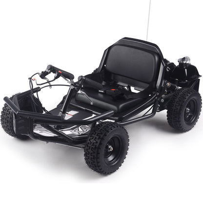 MotoTec Sandman Kids Gas Powered 52cc Go Kart Black
