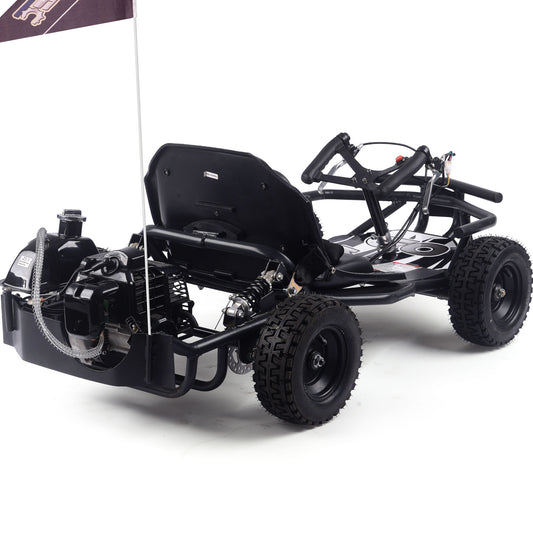 MotoTec Sandman Kids Gas Powered 52cc Go Kart Black