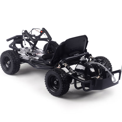 MotoTec Sandman Kids Gas Powered 52cc Go Kart Black