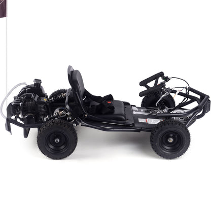 MotoTec Sandman Kids Gas Powered 52cc Go Kart Black