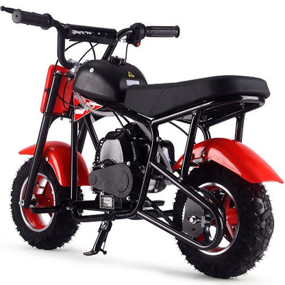 MotoTec Urchin 49cc 2-Stroke Kids Gas Mini Bike Red